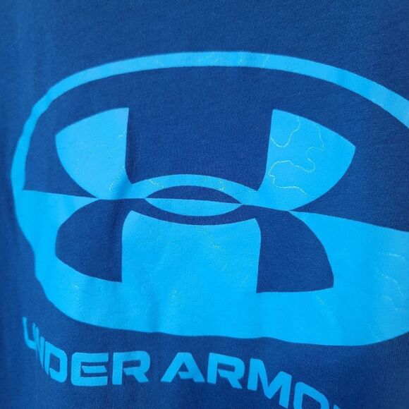 Under Armour Heat Gear Loose Tee Blue Size Large - Picture 3 of 9